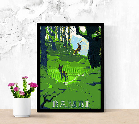 Bambi Cinematic Wall Art framed poster