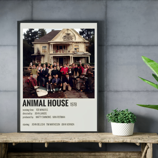 Animal House minimalist framed poster