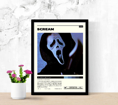 Scream Minimalist framed poster