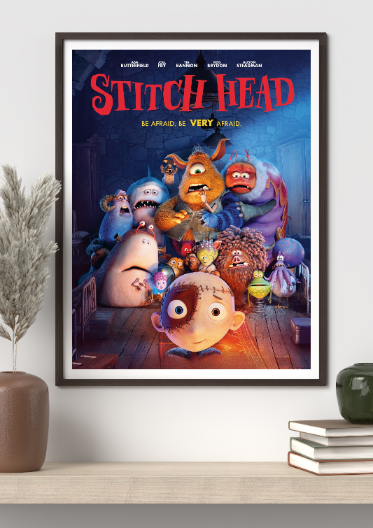 Stitch Head framed poster