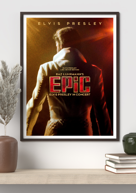 Epic Elvis Presley In Concert framed poster