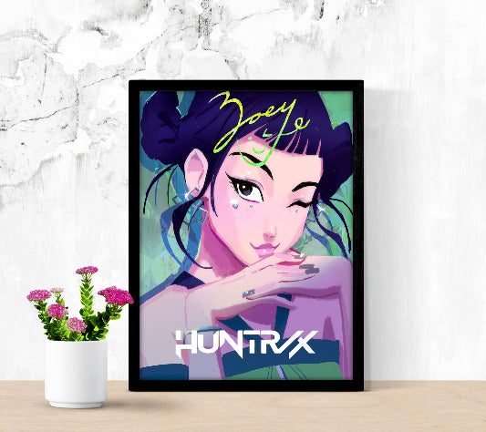 KPop Demon Hunters framed poster