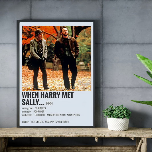 When Harry Met Sally minimalist framed poster