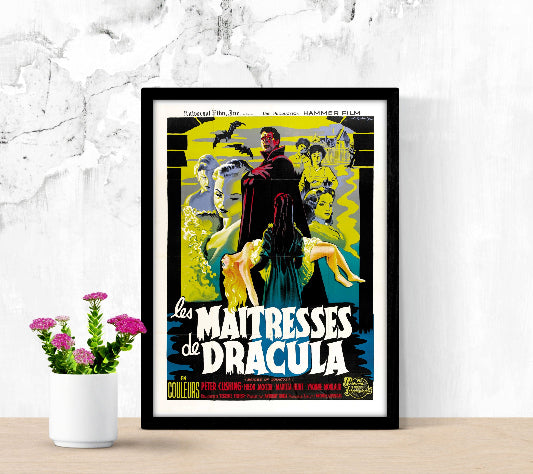 Les maitress de Dracula framed poster