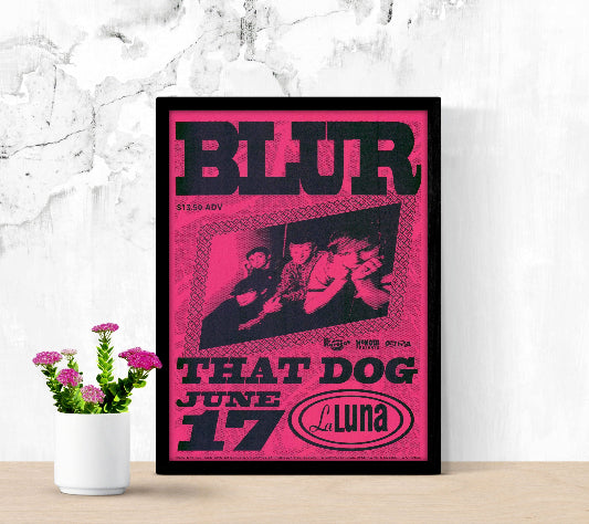 Blur That Dog June 17 La Luna framed poster