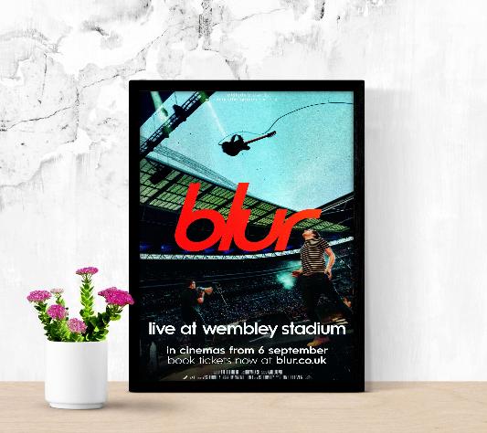 Blur Live at Wembley Stadium framed poster