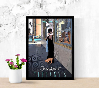 Breakfast at Tiffany's Cinematic Wall Art framed poster