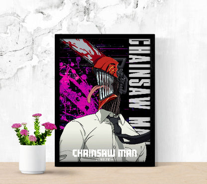 Gekijô-ban Chensô Man Reze-hen framed poster