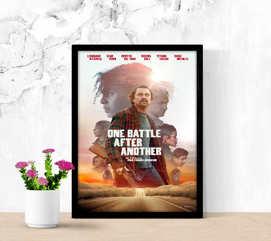 One Battle After Another framed poster
