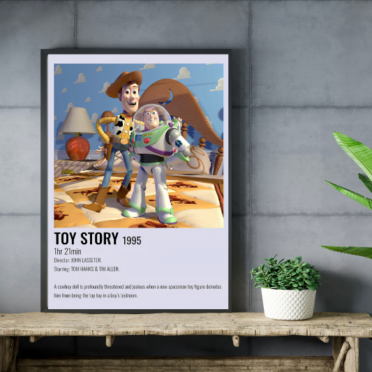 Toy Story minimalist framed poster