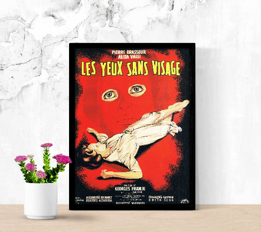 Les yeux sans visage framed poster