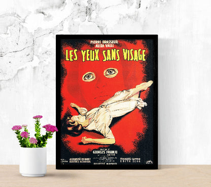 Les yeux sans visage framed poster