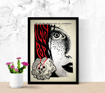 Iggy Pop Heineken Music All Amsterdam Post Pop Depression Tour framed poster