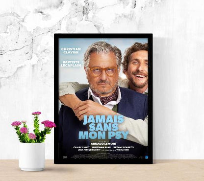 Jamas sans mon psy framed poster