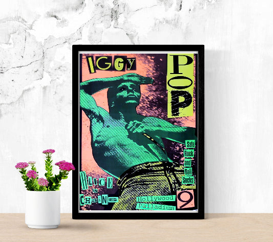 Iggy Pop at Hollywood Palladium framed poster