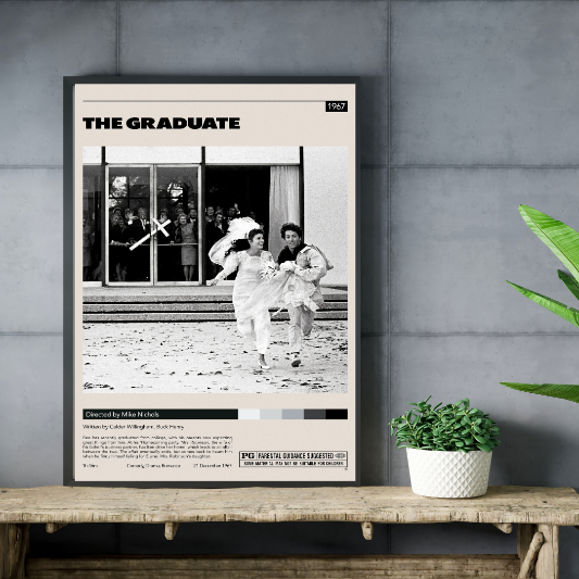 The Graduate minimalist framed poster