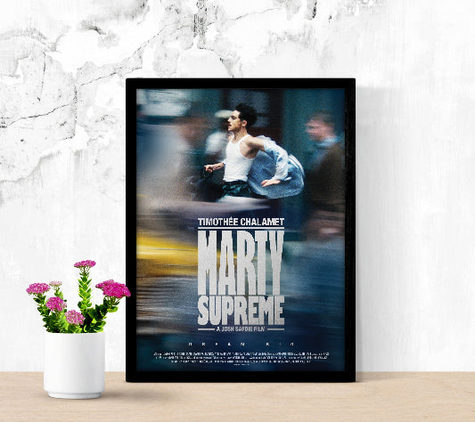 Marty Supreme framed poster