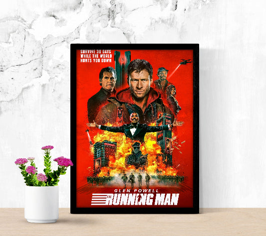 The Running Man framed poster
