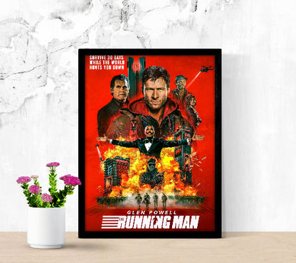 The Running Man framed poster