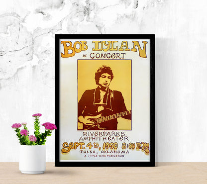 Bob Dylan in Concert at Riverpark Amphitheater framed poster