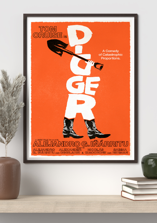 Digger framed poster