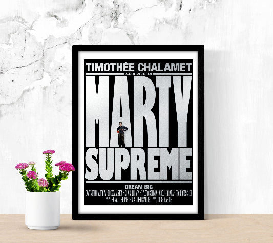 Marty Supreme framed poster