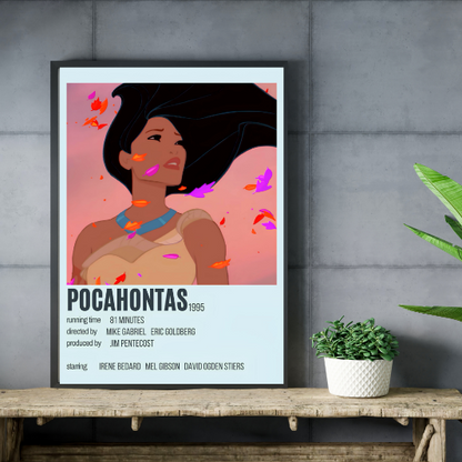 Pocahontas minimalist framed poster