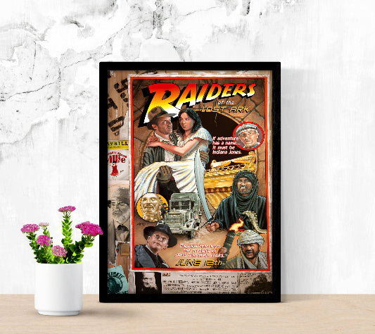 Raiders of The Lost Ark framed poster