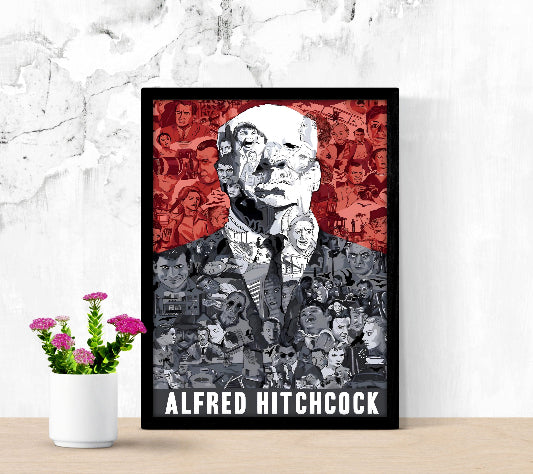 Alfred Hitchcock Cinematic Wall Art framed poster