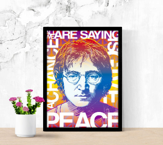John Lenon Peace framed poster
