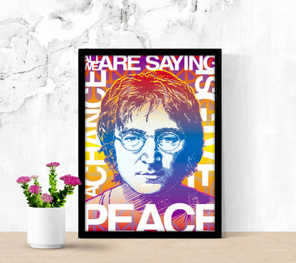 John Lenon Peace framed poster