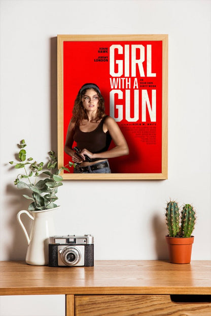 Girl With A Gun - framed poster