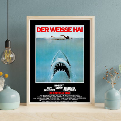 Der Weisse Hai framed poster