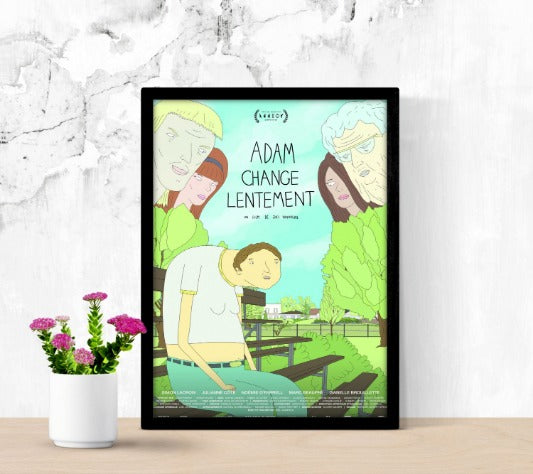 Adam change lentement - framed poster