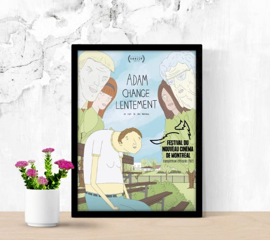 Adam change lentement - framed poster