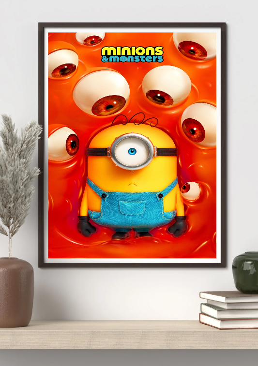 Minions & Monster framed poster