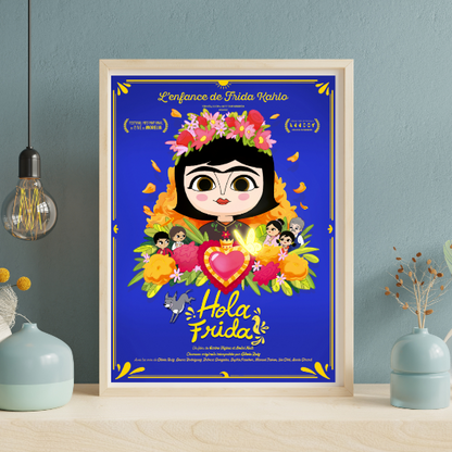 Hola Frida framed poster