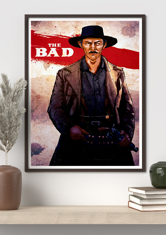 Lee Van Cleef The Bad framed poster