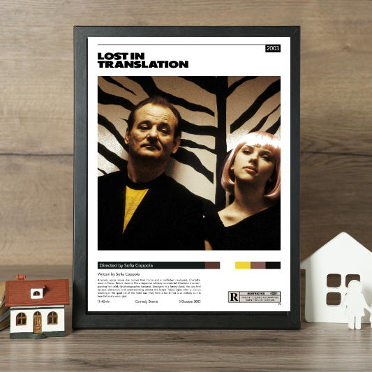 Lost In Translation minimalist framed poster