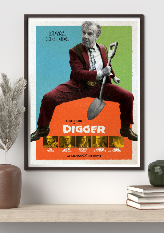 Digger framed poster