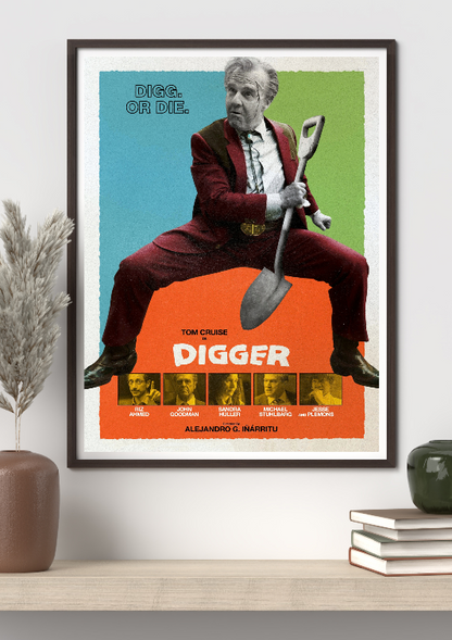 Digger framed poster