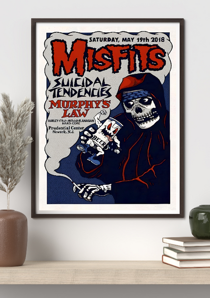 Misfits at Prudential Center Newark framed poster