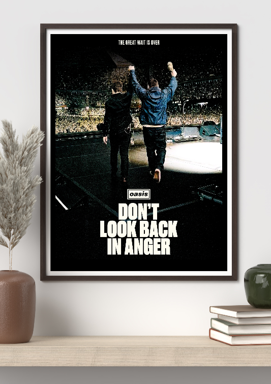 Oasis Don't Look Back In Anger framed poster