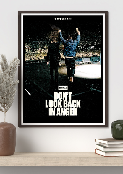 Oasis Don't Look Back In Anger framed poster