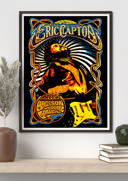 Eric Clapton at Madison Square Garden framed poster