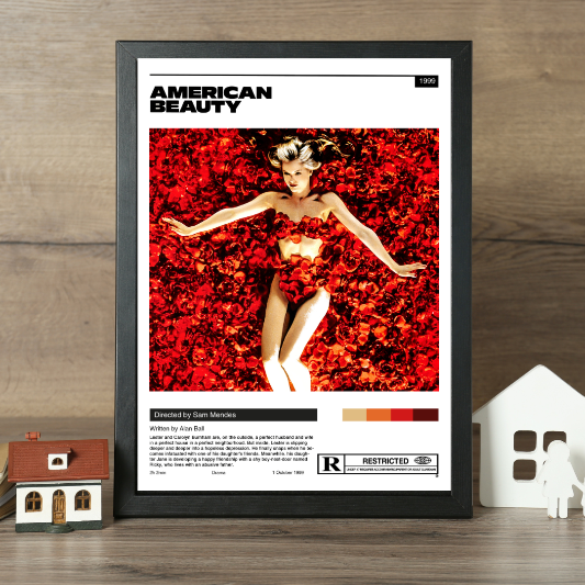 American Beauty minimalist framed poster