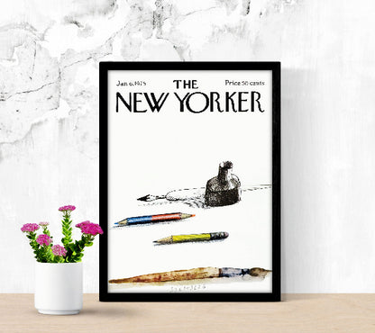The New Yorker Jan 6 1975 framed poster