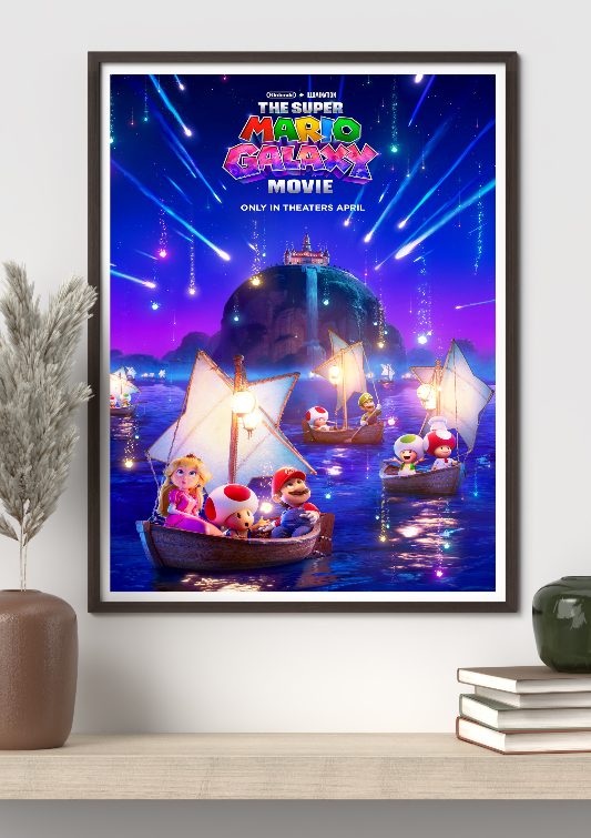 The Super Mario Galaxy framed poster