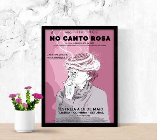 No canto rosa - framed poster