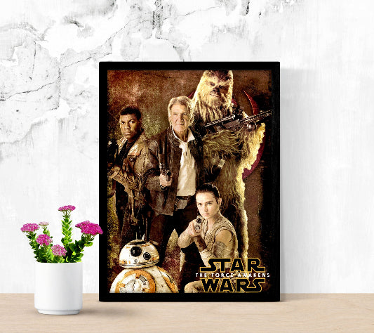 Star Wars The Force Awakens framed poster